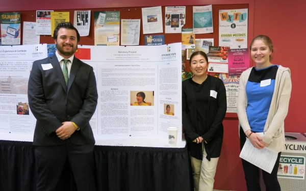 COMM students presenting at research conference