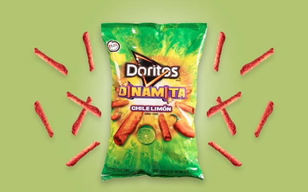 Emily Phillips Doritos bag with sticks