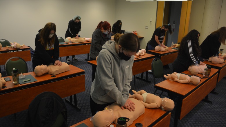 CPR class for Future Educator Academy