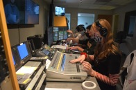 Students in the control room at Fitchburg Access Television