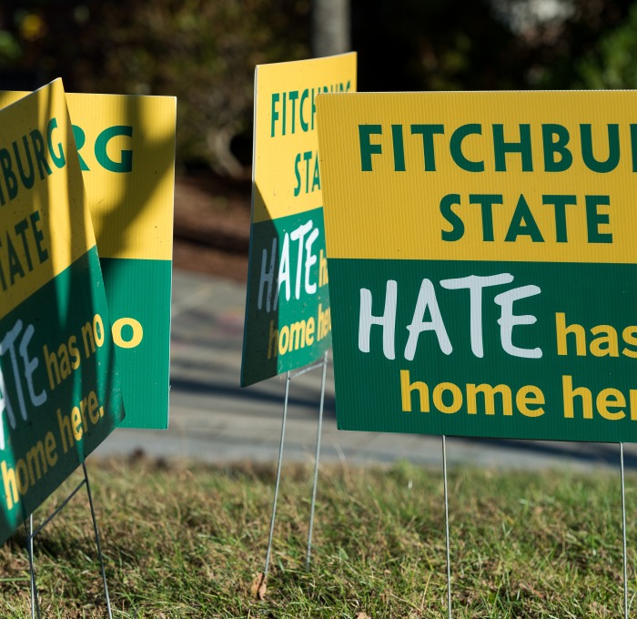 Hate Has No Home Here signs