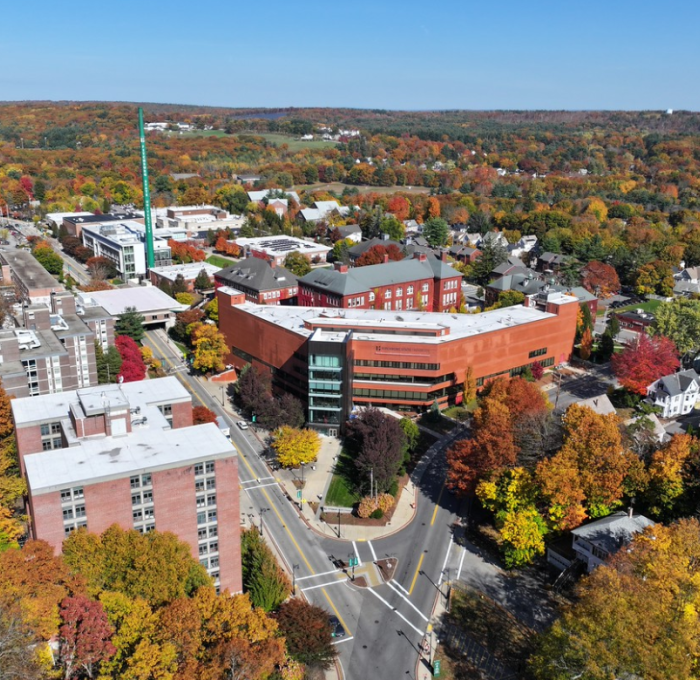 Drone view of campus October 2024