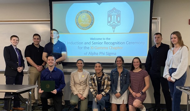 Group photo of the Alpha Phi Sigma National Criminal Justice Honor Society 2022 Inductees