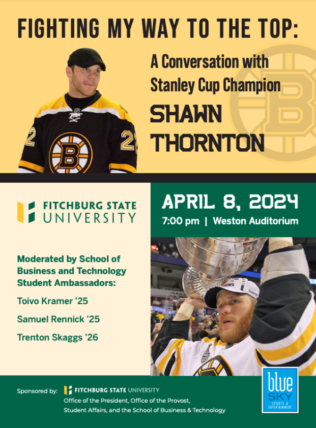 Poster for Shawn Thornton talk on April 8 2024