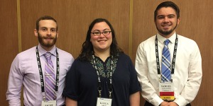 Kayla Kress, Jacob Hogue, and Samuel Gallagher at the Regional GIS Conference