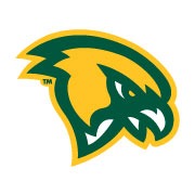 The Fitchburg State University falcon head logo