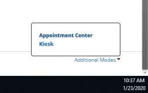 A screenshot showing the "Appointment Center" link.