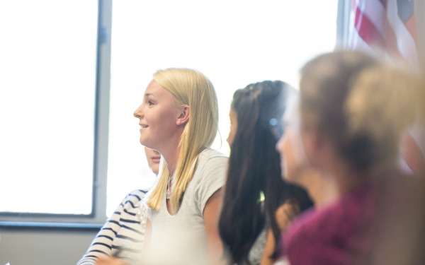 Adult learners in a classroom