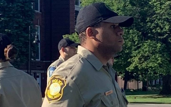 Police Program recruit in khakis