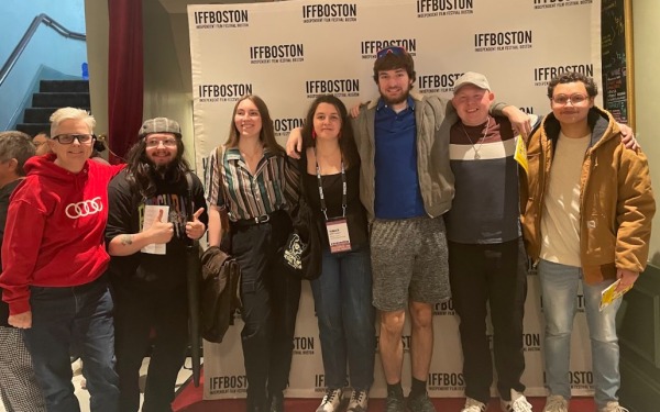 Ally Thompson fellow students and professor at Independent Film Festival Boston