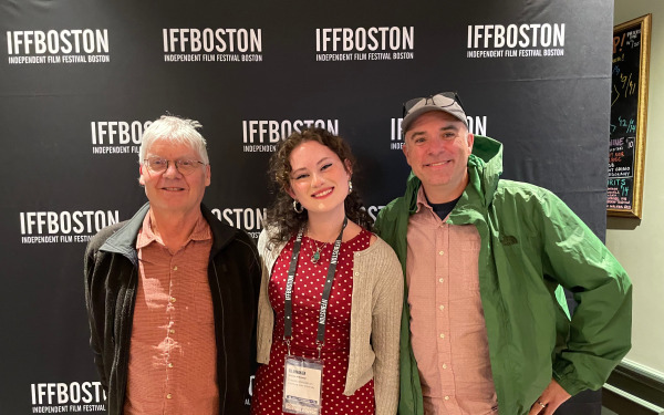 Milena Mahoney with Kevin McCarthy and Bob Harris at IFF Boston Student Showcase.