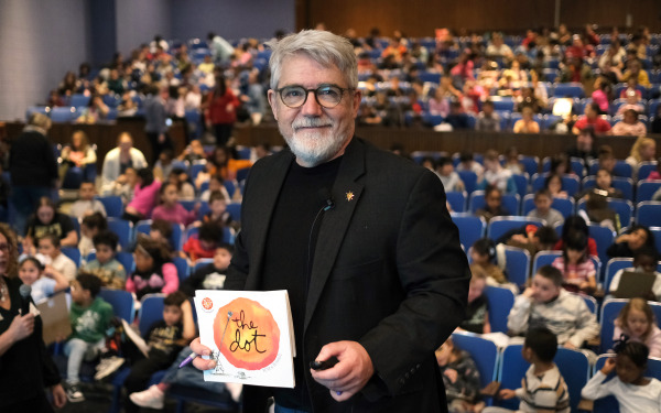 Peter H Reynolds at McKay with book.