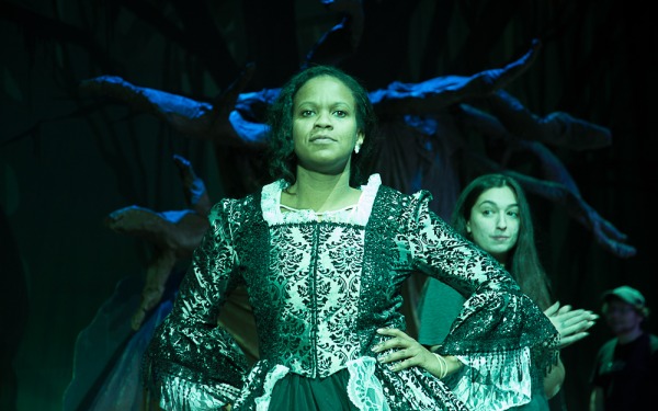 Students performing in "Into the Woods"
