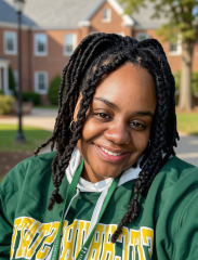Sophia Mahone headshot outside on campus UBMS.
