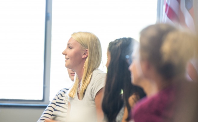 Adult learners in a classroom 