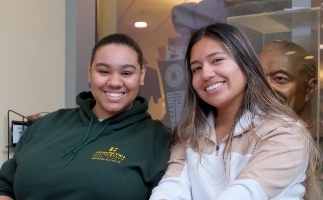 Female students selling cupcakes in Hammond