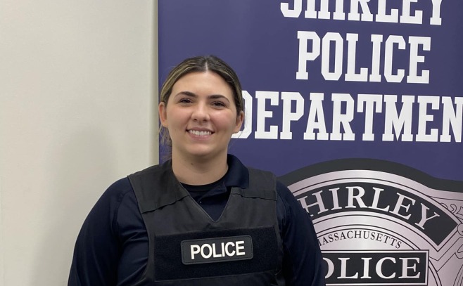 Skyla Vaudo CJ student on internship at Shirley Police Department