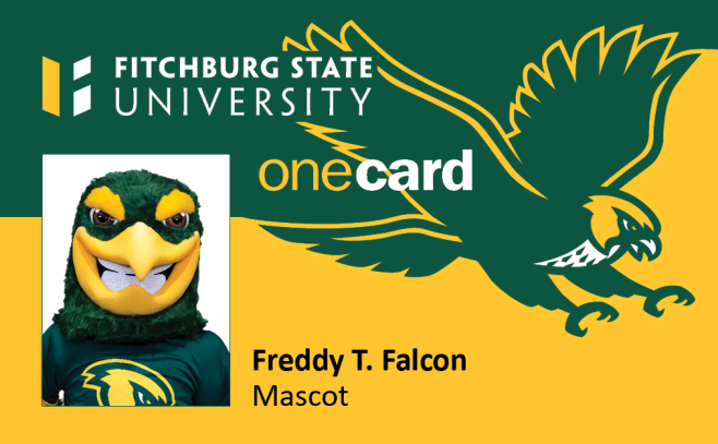 A larger photo of Freddy the Falcon on our OneCard