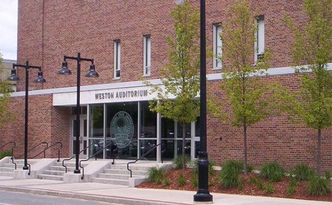 Exterior of the Weston Auditorium