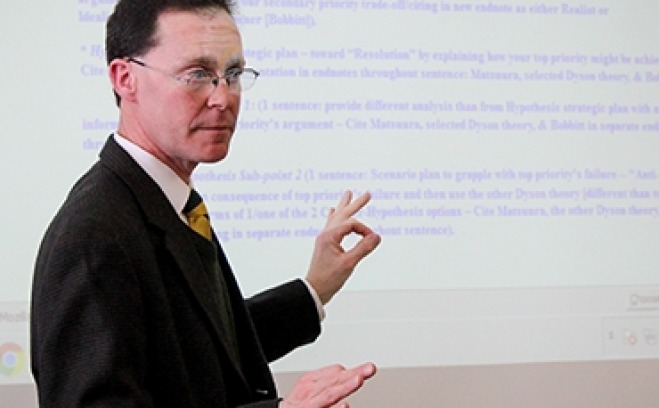 Professor Spero teaches class 