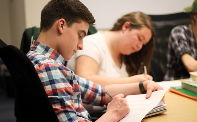 students in class