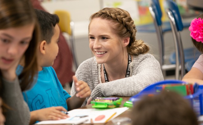 Student teaching at McKay Arts Academy