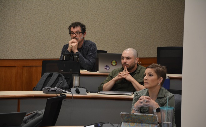 Faculty members in classroom during academy training