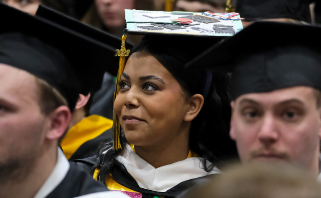 Photo of Nathacha Santiago Prado at winter commencement Dec 2023