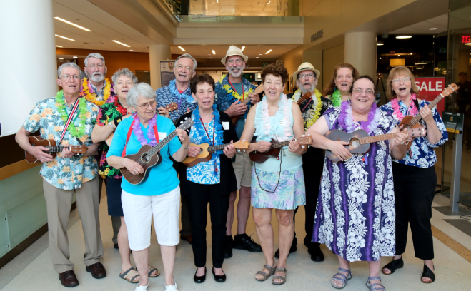 ALFA Ukulele players at 20th celebration May 2024