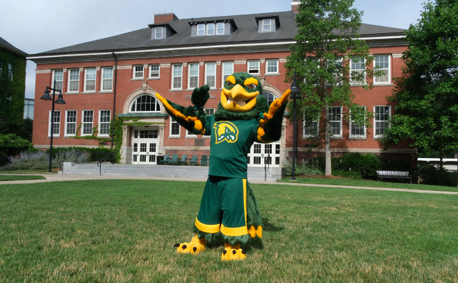 New Freddy on the quad in front of Edgerly