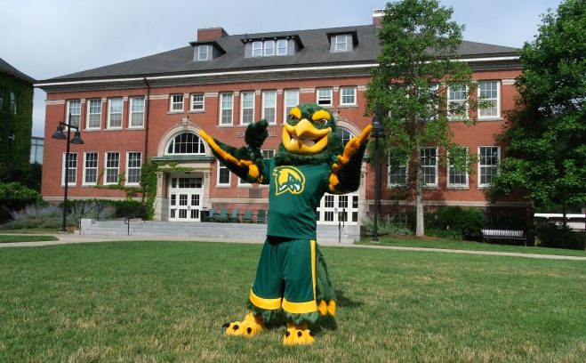 New Freddy on the quad in front of Edgerly