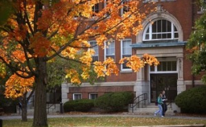 Fitchburg State campus in autumn