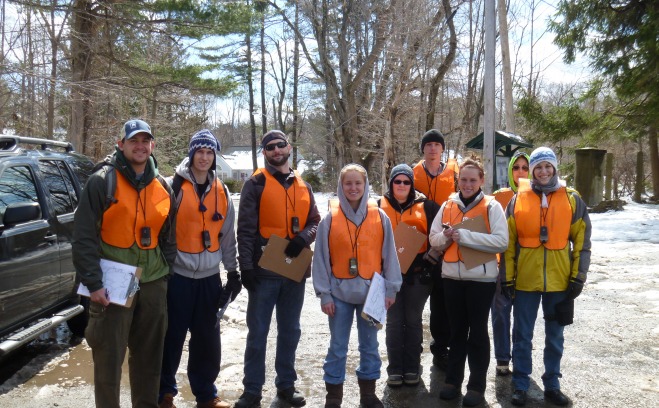 Geographic Science and Technology Students in the field