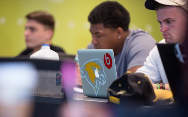 students in class