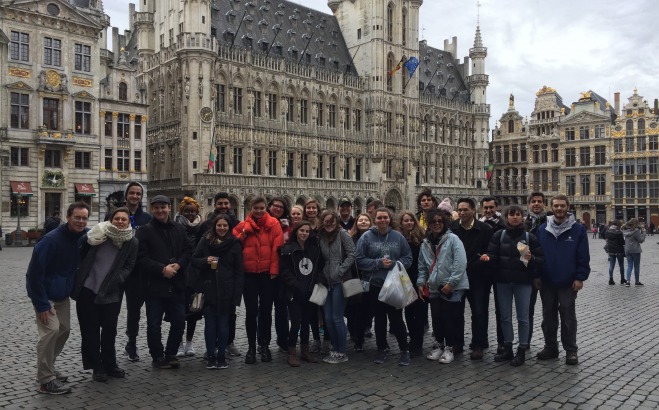 students on European trip