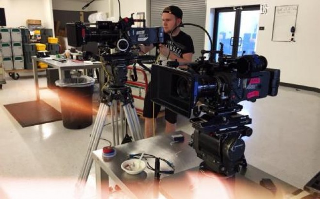 John Lafirira, intern at Panavision, Woodland Hills, CA