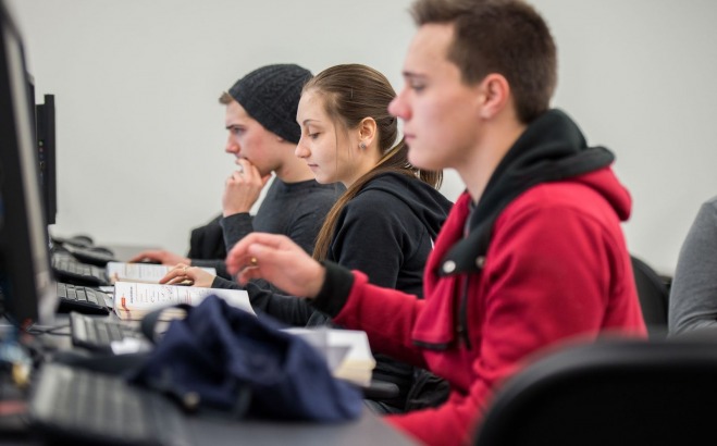 Students in a classroom 