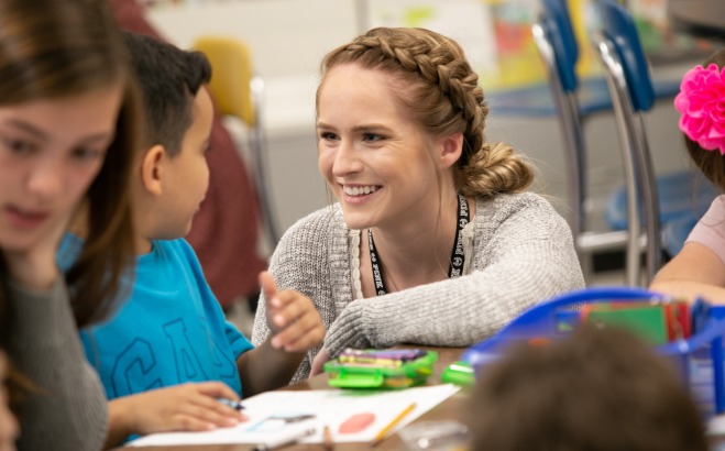Student teaching at McKay Arts Academy