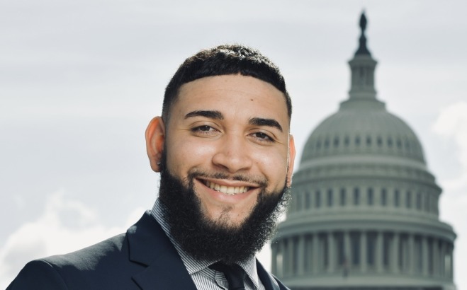 Oscar Burgos Pimentel interning in Washington DC