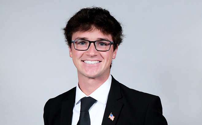 Student representative to the Board of Trustees Matthew Gill
