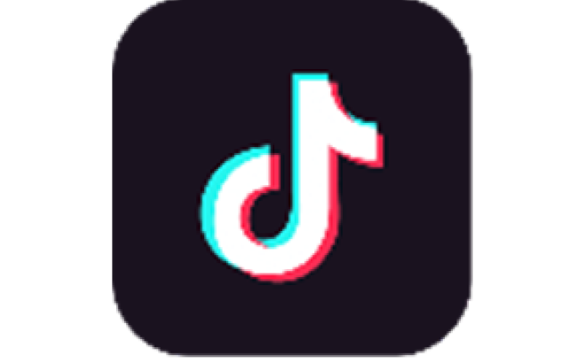 Tiktok logo black box with music note for generic image list