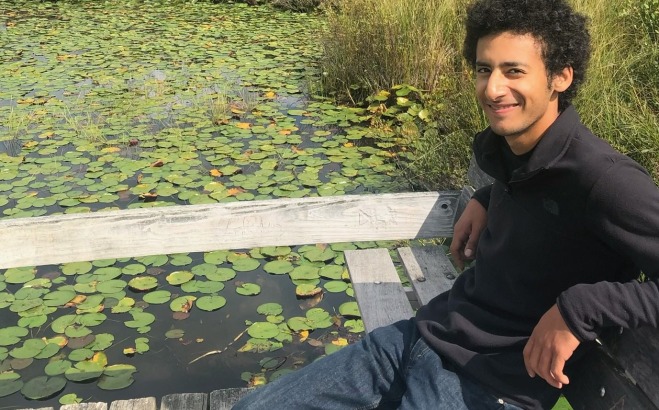 Nader Layakoubi ACT outside at pond