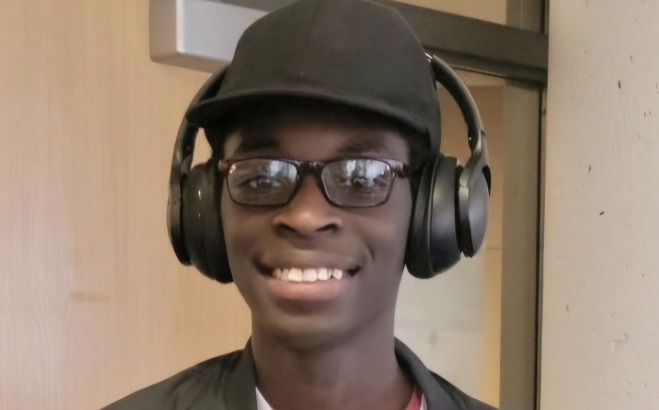 Terrell Mathieu ACT tutor with headphones