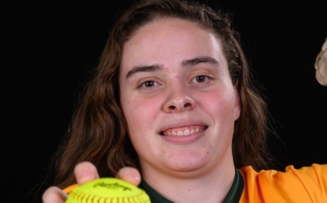 Kaleigh Papierski ACT tutor with softball.