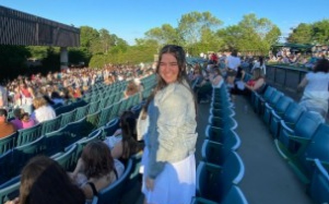 Madeline Curran ACT Tutor at a concert.