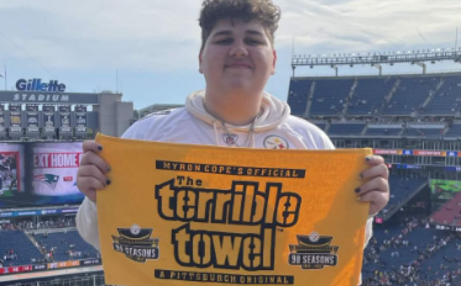 Jordan Sanda ACT tutor at Gillette Stadium.