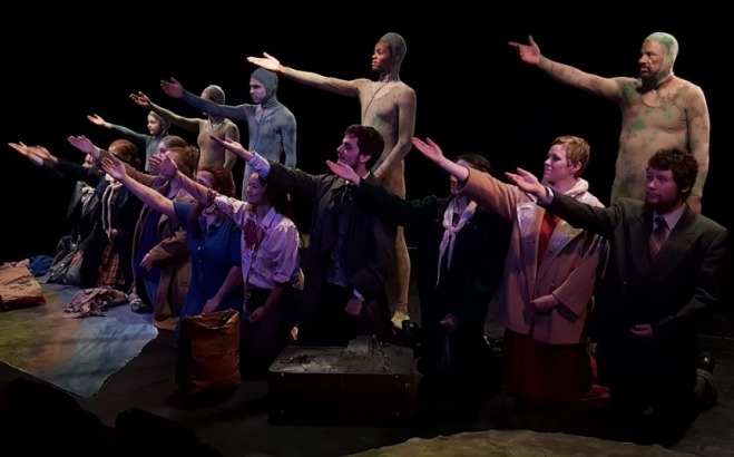 The &quot;Women of Lockerbie&quot; cast posing at the Edinburgh Fringe Festival