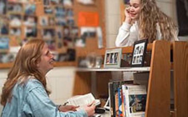 Students in a residence hall