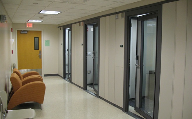 Practice rooms at Fitchburg State University