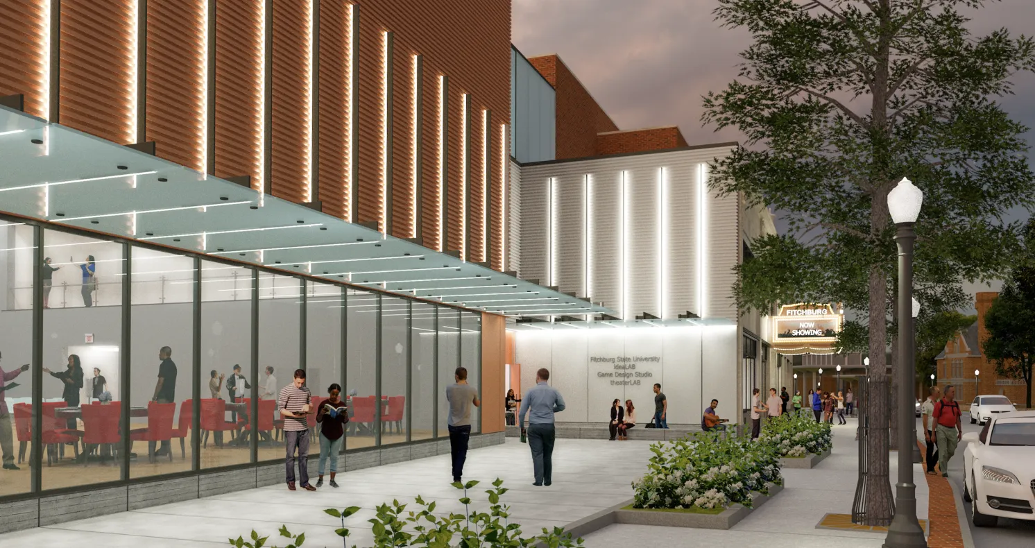 Architectural rendering of exterior of theaterLAB